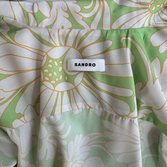 Sandro Green Cropped Button Down - Picture 2 of 2